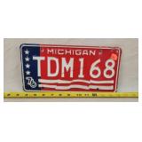 1976 Michigan Bicentennial License Plate
