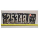 1918 Minnesota License Plate - Metal
