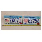 Pair of 2016 Minnesota License Plates - Aluminum