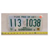 2001 New Hampshire License Plate - Aluminum