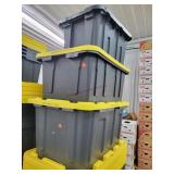 3 Storage Totes - Different Sizes (2 lids)
