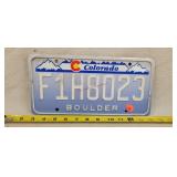 Boulder Colorado License Plate - Aluminum