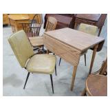Vintage Drop Leaf Dining Table & 2 Chairs Set