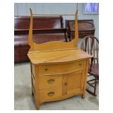 Vintage Dry Sink Cabinet - 34'w