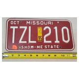 Missouri License Plate - Metal