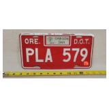 2001 Oregon DOT License Plate - Aluminum