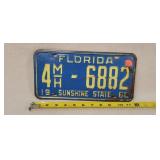 1960 Florida License Plate - Metal