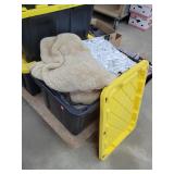 27 Gallon Tote of 3 Big Blankets & 1 Quilt