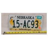 2009 Nebraska License Plate - Aluminum