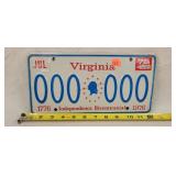 1976 Virginia License Plate - Aluminum