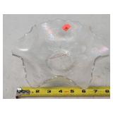 Carnival Glass Holly Ruffled Bowl 8'