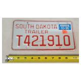 South Dakota Trailer License Plate - Metal