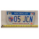 1997 Michigan Centennial License Plate - Aluminum