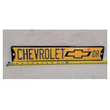 Tin Chevrolet Sign 20'w