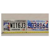 Alabama & Georgia License Plates - Aluminum