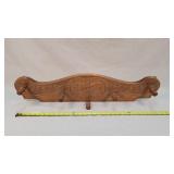 Vintage Maple Wooden 34" Coat Hooks Board