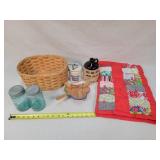 Butter Jar, Ball Jars, Basket, Chicken Toy