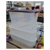 3 Clear Storage Totes