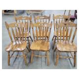 6- Solid Wood Dining Chairs