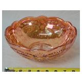 Carnival Glass Marigold Floral 9' Bowl