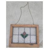 18x20 Vintage Stained Leaded Glass Window