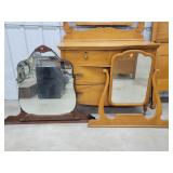 2- Vintage Dresser Mirrors