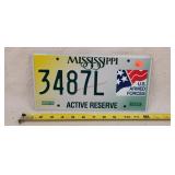 Mississippi License Plate - Aluminum