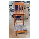 Youth Chair & Floral Mini Stool