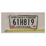 1981 Louisiana License Plate - Aluminum