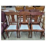 5- Vintage Dark Oak Dining Chairs