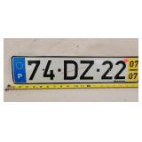 2007 Portuguese License Plate - Aluminum