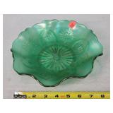Brockeite Green 4 Flowers Bowl