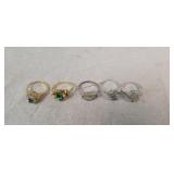 5- Rings - Some Gold Plated