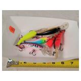 6 Fishing Lures 4" to 5"