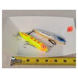 2 Fishing Lures 4" to 5"