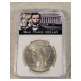 1922 Silver Peace Dollars