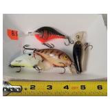 4 Fishing Lures 2" to 3"