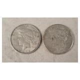 1922 & 1922-S Silver Peace Dollars