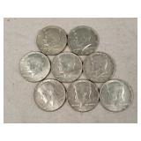 4- 1968 & 4- 1969 Kenned Half Dollars