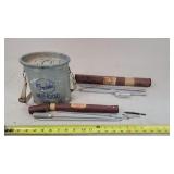 Galvenized Bait Bucket, Rifle & Shotgun Cleaner