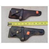2- Vintage Hunter Leather Hand Gun Holsters