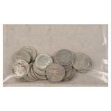 25- Silver Roosevelt Dimes