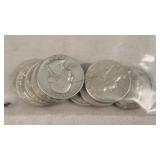 10 Silver Washington Quarters