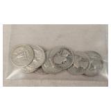 10 Silver Washington Quarters