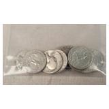 10 Silver Washington Quarters