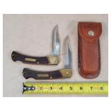 2- 5" Schrade Old Timer Folding Knives