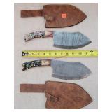 2- 12" Damascus Steel Meat Cleaver