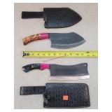 2- 12" Damascus Steel Meat Cleaver