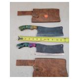 2- 12" Damascus Steel Meat Cleaver
