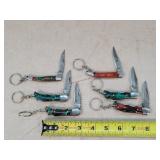 6- 3" Damascus Steel Pocket Knives